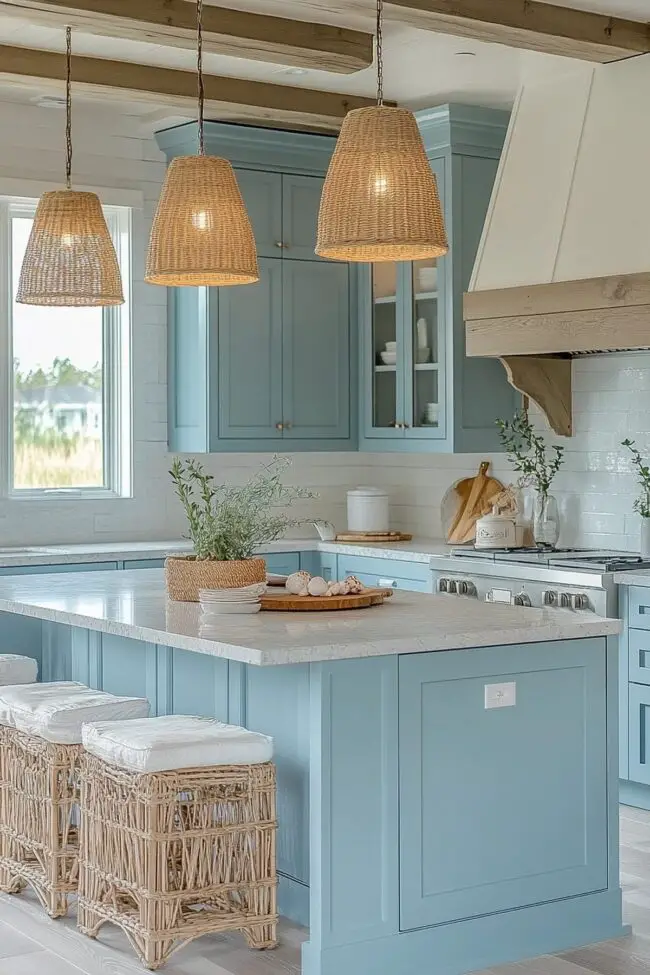 Coastal Charm in Bohemian Kitchens