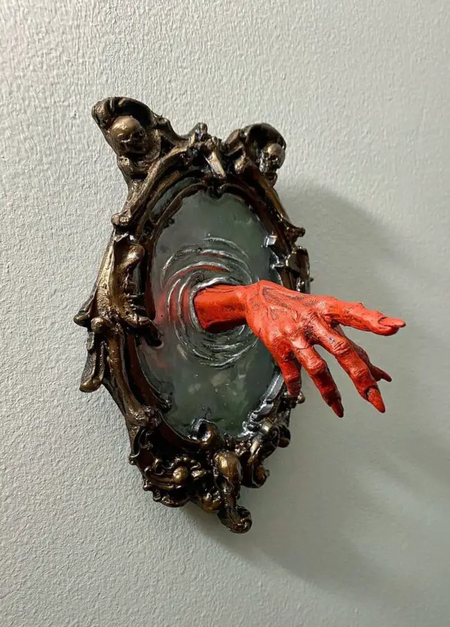 Creepy Hand Reaching from the Mirror Display