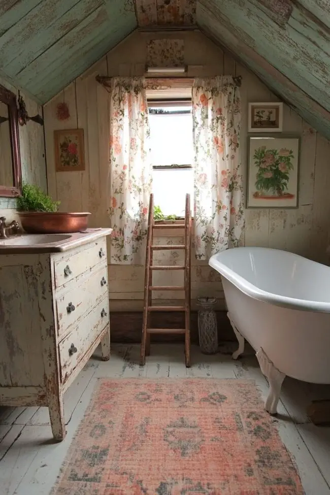 Rustic Appeal Bathroom Storage Solution