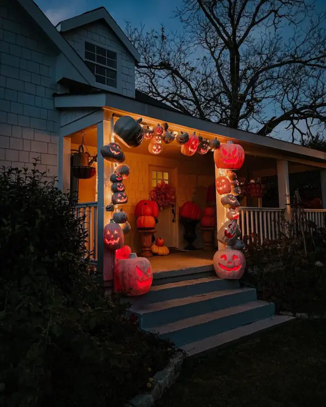 Pumpkin Lantern Archway for Outdoors