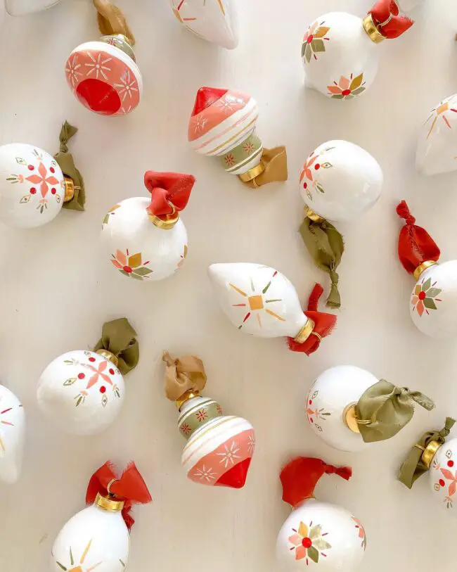 Hand-Painted Ornaments Bursting with Color