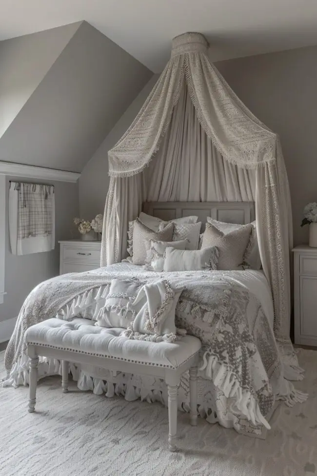 Calming Gray Canopy for Relaxation