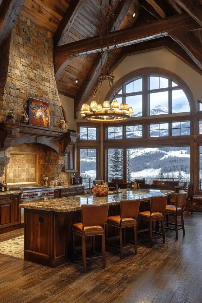 Mountain-Inspired Chic Cooking Space