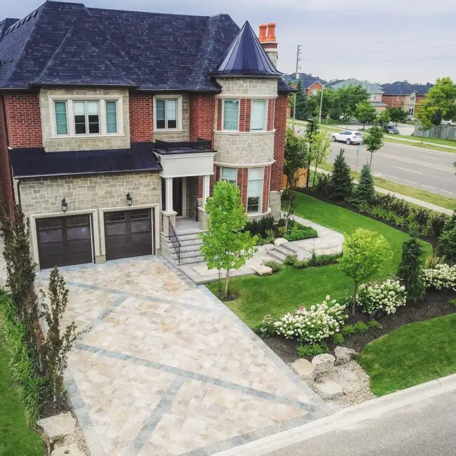 Traditional Elegance with Stone and Greens