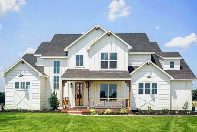 Simple Farmhouse with Wooden Details