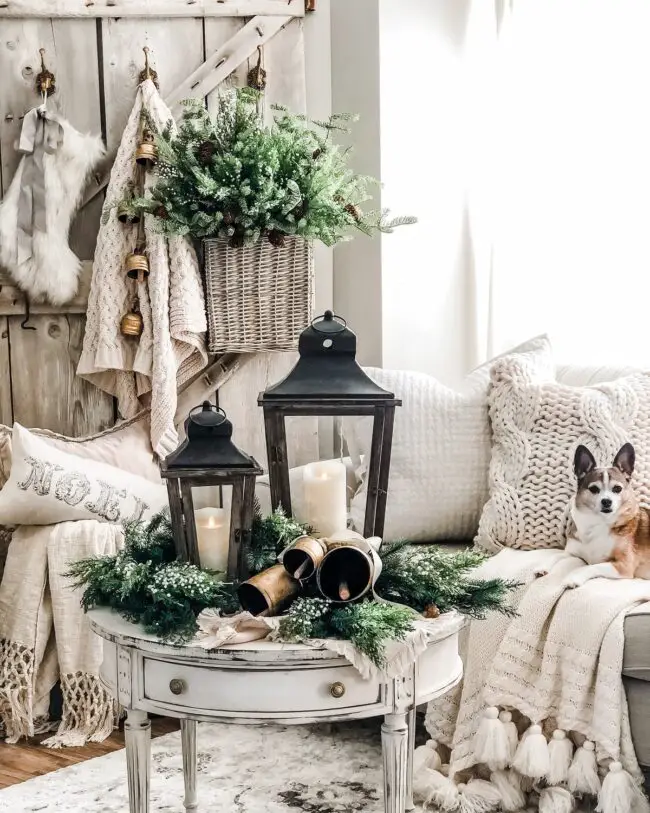 Festive French Country Corner with Cozy Vibes