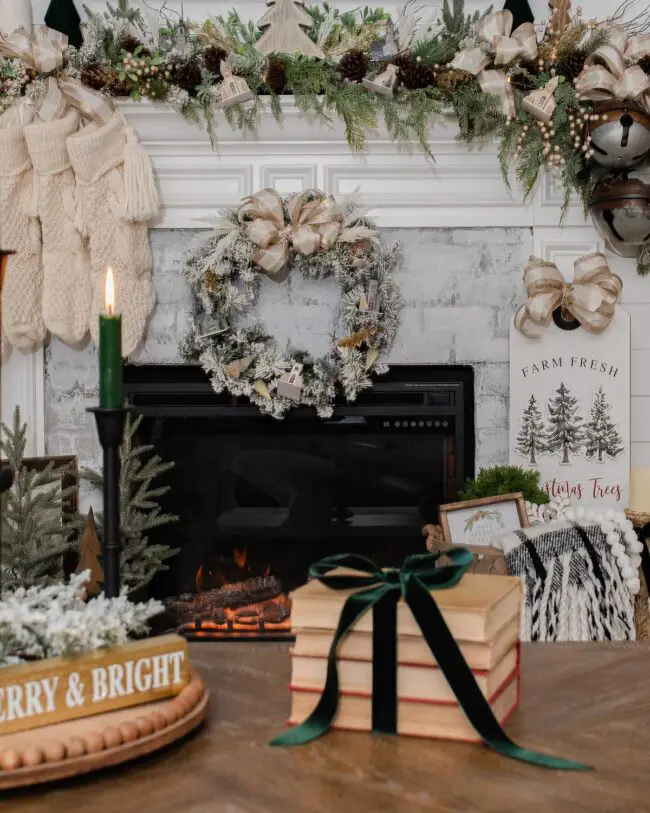 Traditional Christmas Mantel for Cheer