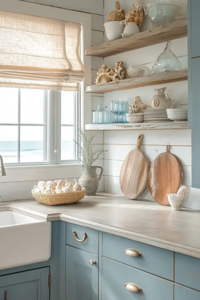 Eclectic Coastal Inspired Kitchen Design