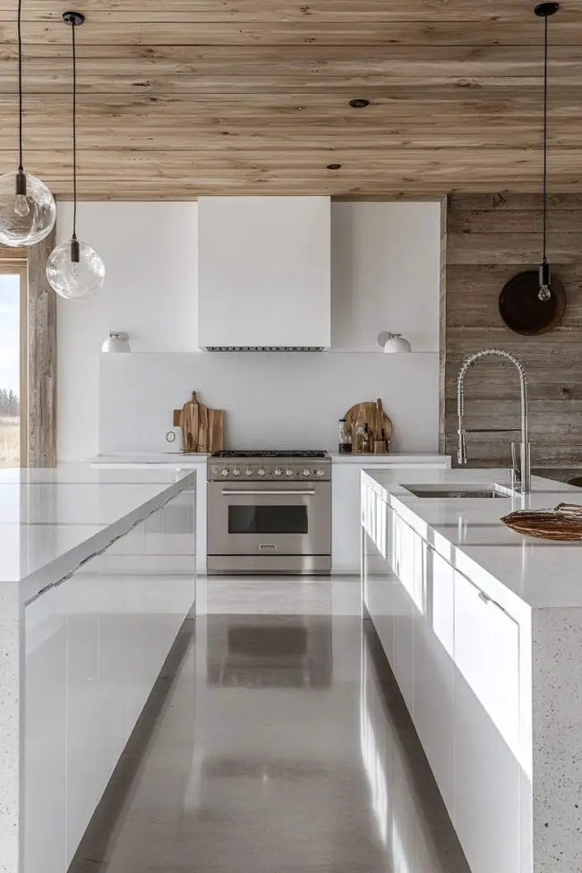 Sleek Ice-Inspired Culinary Space