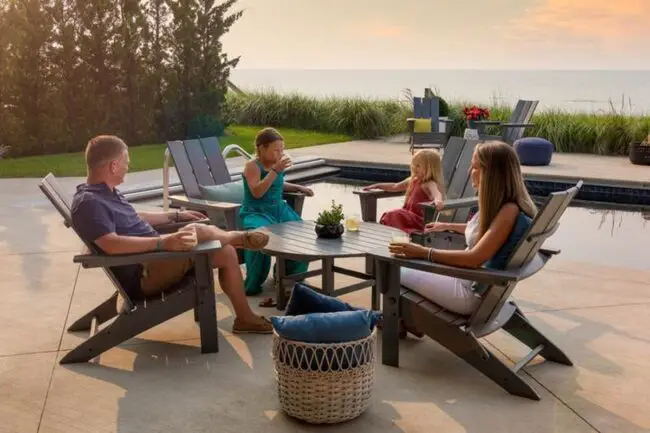 Family Gathering in Sleek Adirondack Chairs